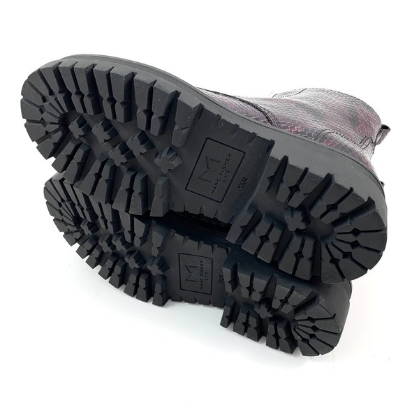 Marc Fisher Purple and Black Modern Chunky Combat Boots ankle boots - Picture 3 of 13